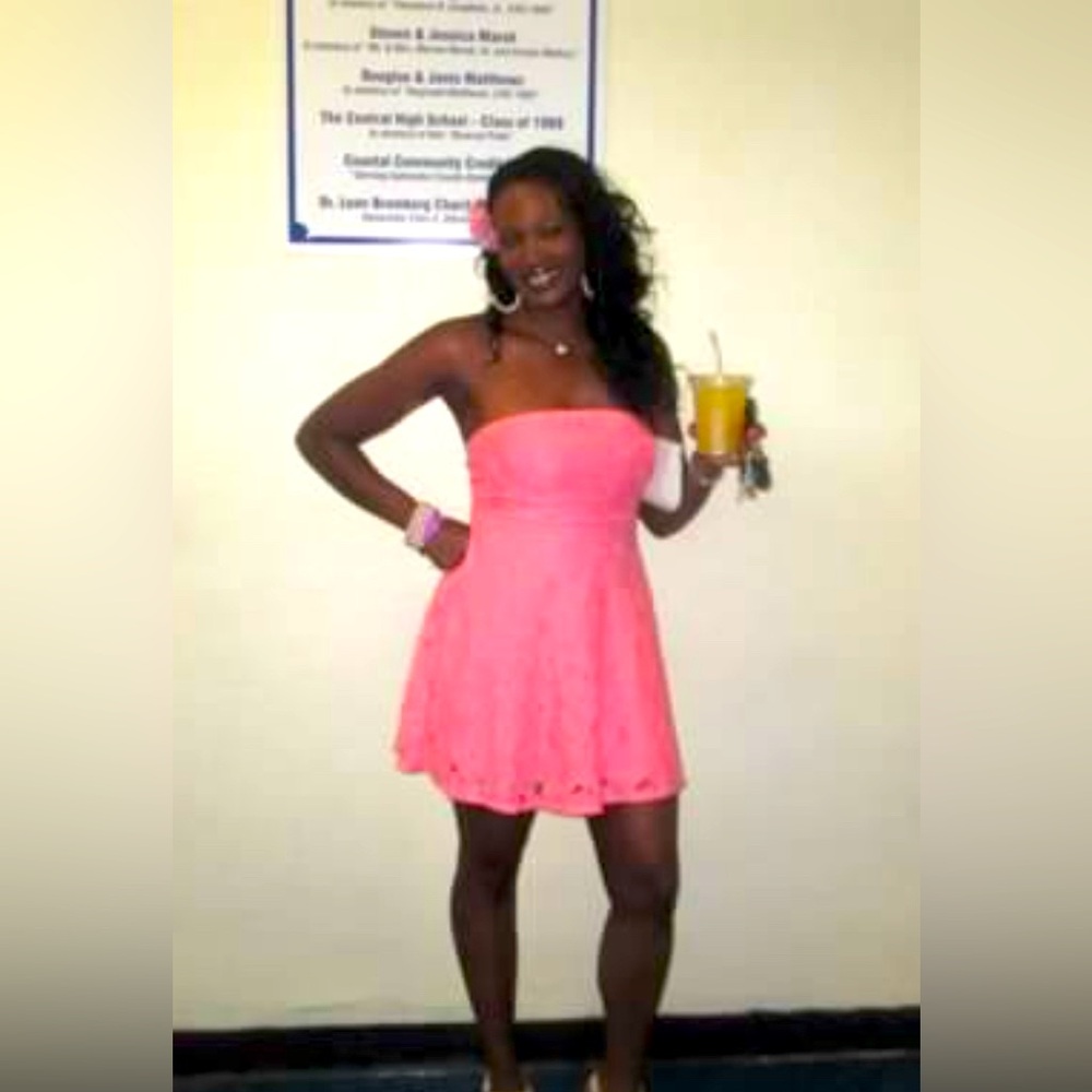 Pink Tube Top Summer Dress